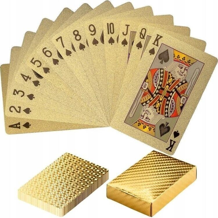 24k Gold Foil Poker Playing Cards With Matching Box | eBay