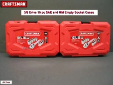 *EMPTY CASES* CRAFTSMAN 10pc STANDARD & 10pc METRIC 3/8 DRIVE RATCHET SOCKET SET