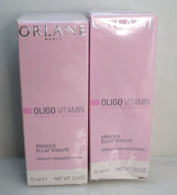ORLANE OLIGO VITAMIN VITALITY RADIANCE MASK 2.5 OZ BOXED LOT OF 2