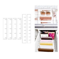 6x Drawer Dividers Acrylic Drawer Separators for Office Supplies Socks Tools