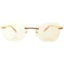 New Philippe Charriol PC71033 C03 Rose Gold Rimless Frame Demo Lens Eyeglasses