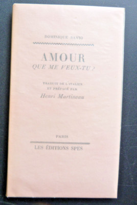 DOMINIQUE SAVIO  PIERRE BETTENCOURT  AMOUR QUE ME VEUX -TU  Ed SPES   1950  bis