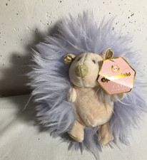 FAO Schwarz 6" Sparklers Plush Purple Lavendar Hedgehog Stuffed Animal Pal