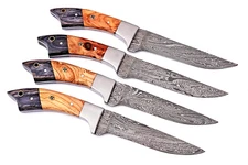 CUSTOM HAND MADE FORGED DAMASCUS STEEL CHEF STEAK KNIFE SET KITCHEN KNIVES 1399