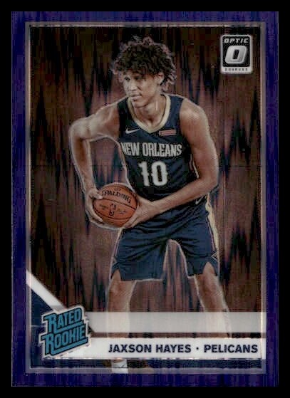 2019 Donruss Optic #190 Jaxson Hayes PURPLE SHOCK Rookie Pelicans