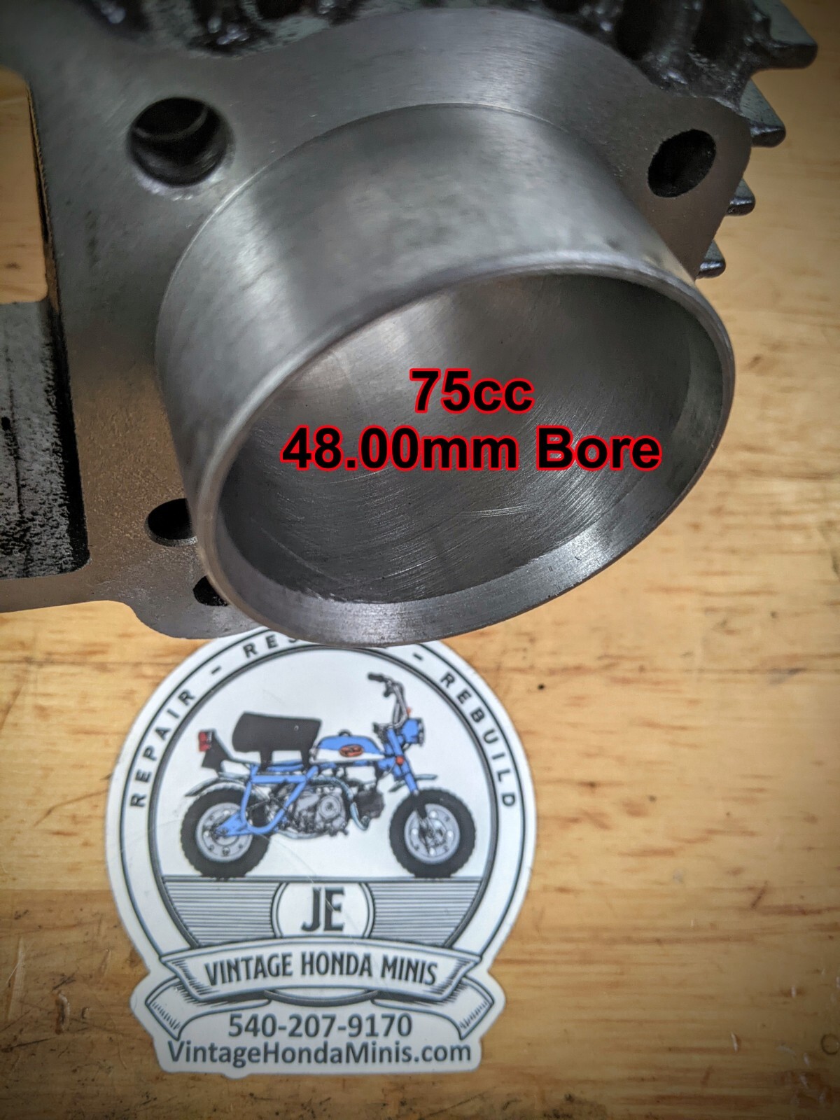 Kitaco 75cc Performance Cheater Cylinder Kit For OEM Head Honda Z50