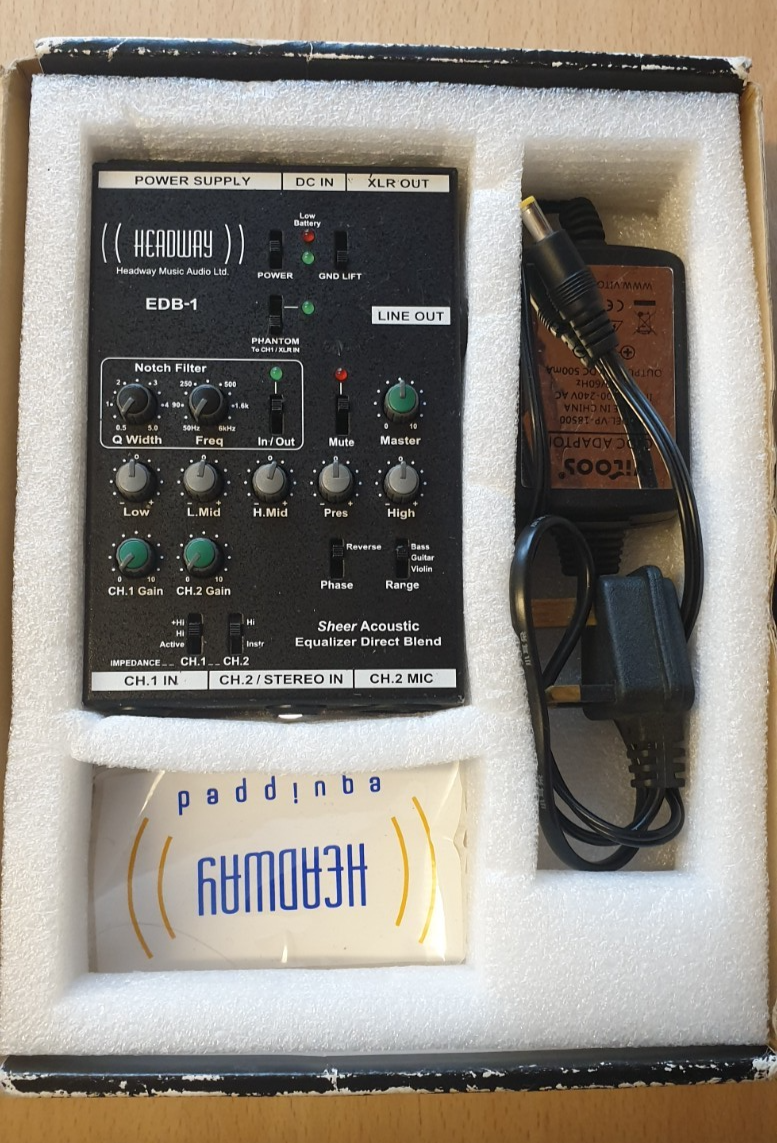 Headway EDB-1 アコースティックギター用エフェクター Headway EDB-1 Acoustic Intrument Preamp, Blender, EQ, DI