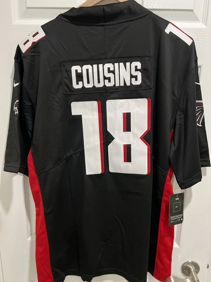 Camiseta deportiva para hombre Kirk Cousins #18 Atlanta Falcons OnField Game negra - talla XL Foto 3 de 4