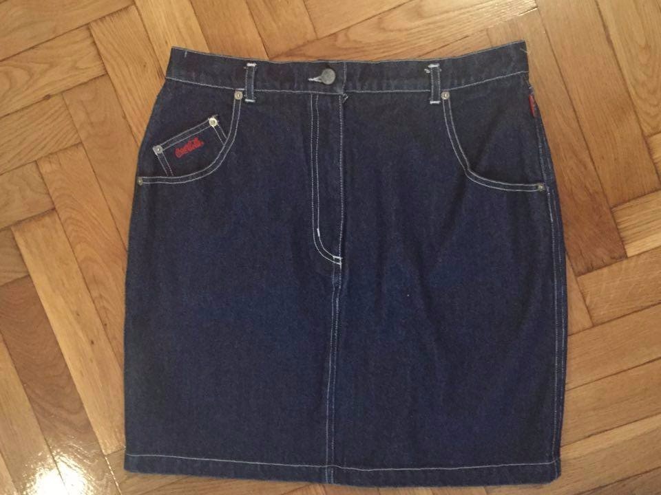 Coca Cola Women Jeans Skirt 100% Cotton Size EU44
