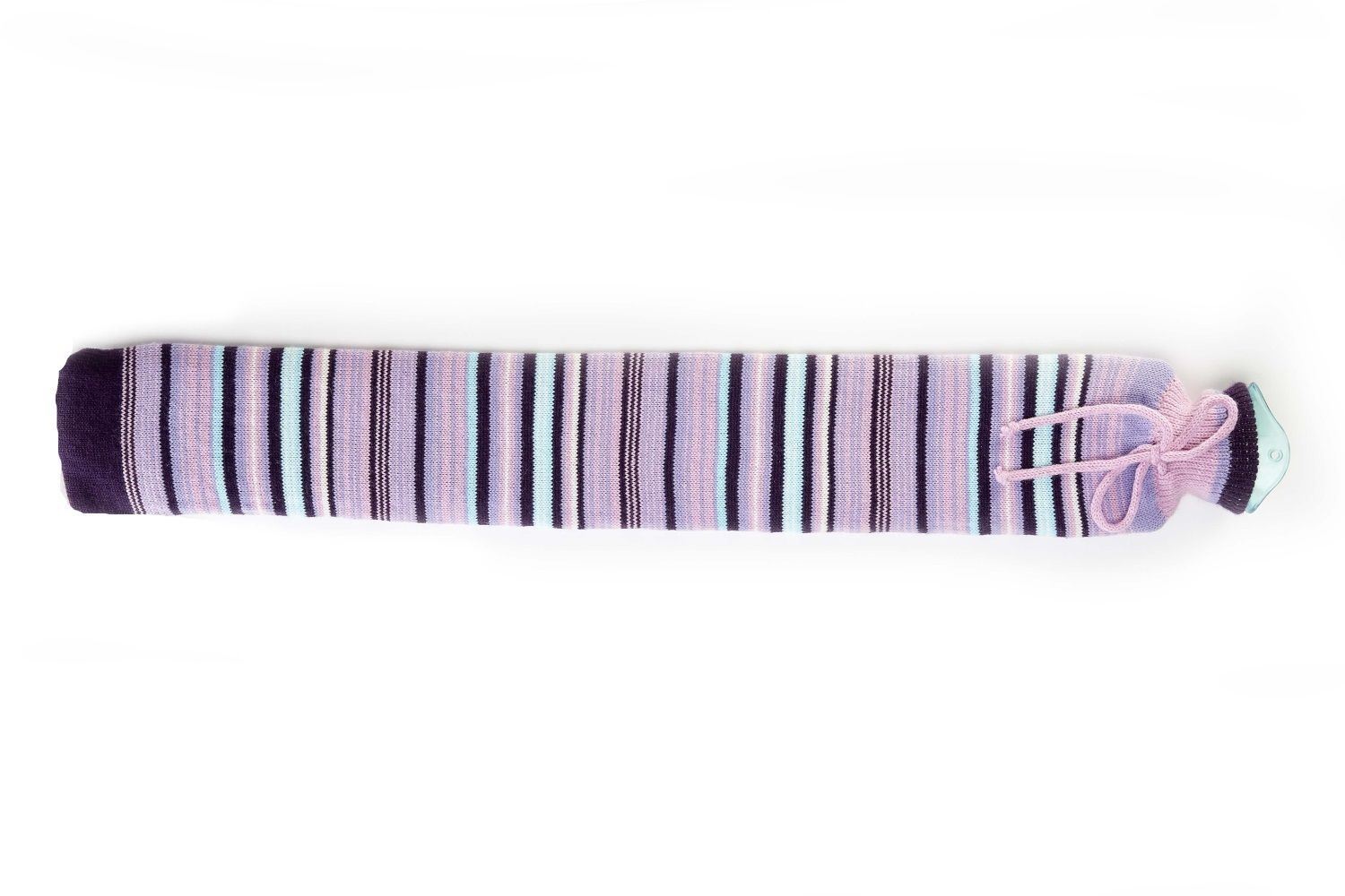 Intelex Extra Long Purple Stripes Knitted Hot Water Bottle 2L - Image 2