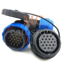 IP68 SD28 19Pin LED Waterproof Connector, Industrial Plug 19pin Heavy Connector