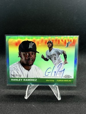 Topps Chrome Platinum 2025 Hanley Ramirez Florida Marlins CPA-HR Auto /150 Aqua