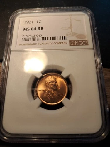 1921 Lincoln Wheat NGC MS64 RB