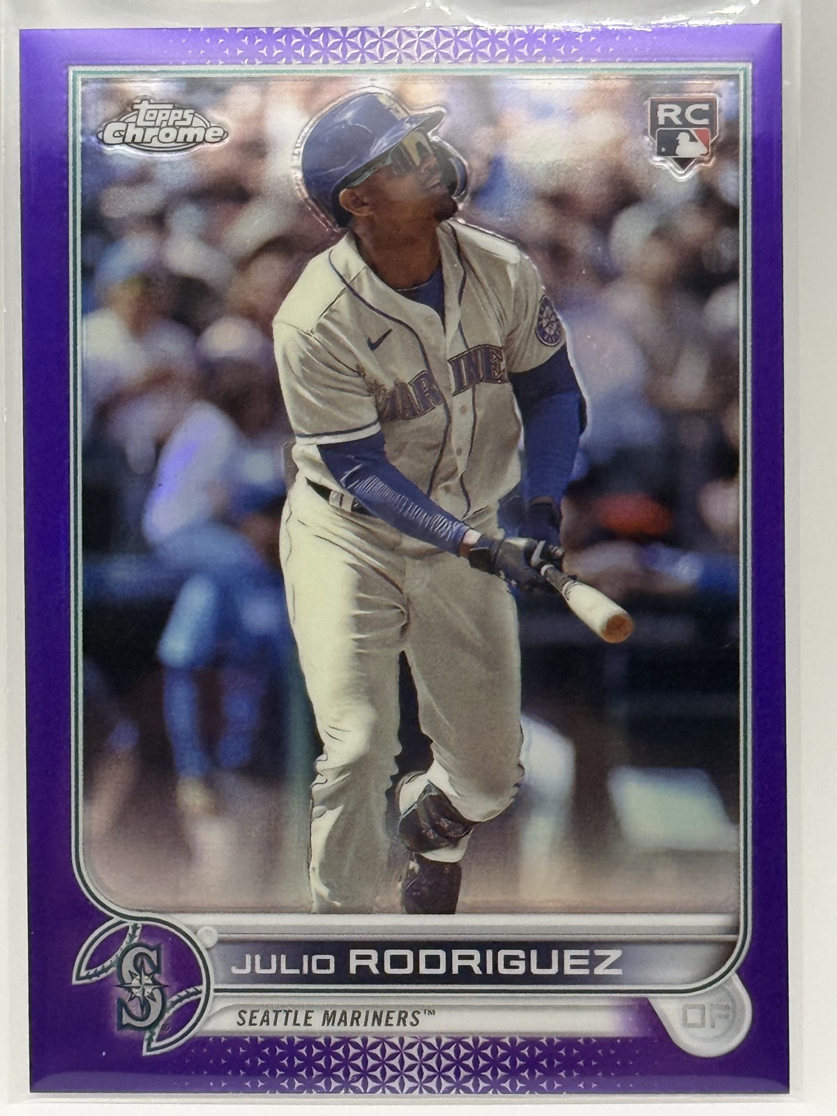 2022 Topps Chrome Update Series - Julio Rodriguez #USC150 Purple Refractor (RC)