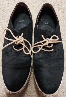 Men s Black H&M Suede Shoes - Size 8.5