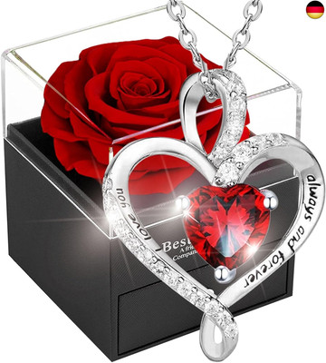 Willuck Ewige Rose Geschenkbox,Rote Eternal Rose für Freundin,Infinity Rosen 