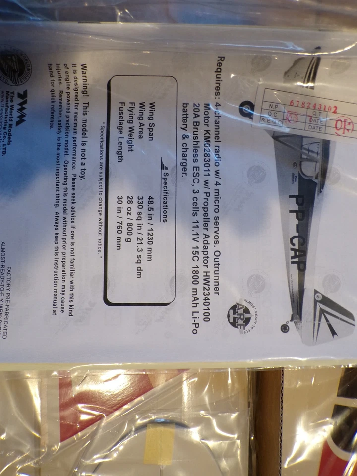 MODELOS DEL MUNDO PAULISTINHA P-56EP NUEVO 48,5 ENVERGADURA ARF COLOR ROJO/CREMA Foto 4 de 4