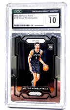 2023-24 Panini Prizm 136 Victory Wembanyama Rookie Spurs CGC 10 GEM MINT