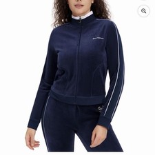 Juicy Couture Women's Blue Velour Pickleball JACKET Size XS NWT