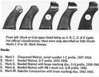British Enfield Revolver No.2 Grips Bakelite MKIII Side Stock 1942