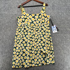 Diane Von Furstenberg Target Shift Dress Womens Size 14 Floral Yellow NEW