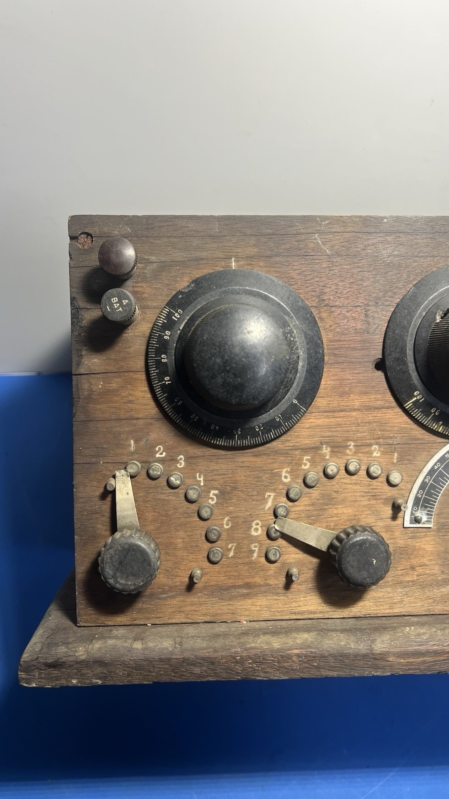 Antique Early 1900s Radio Tuning Unit / Control Panel – For Parts Only – AS-IS