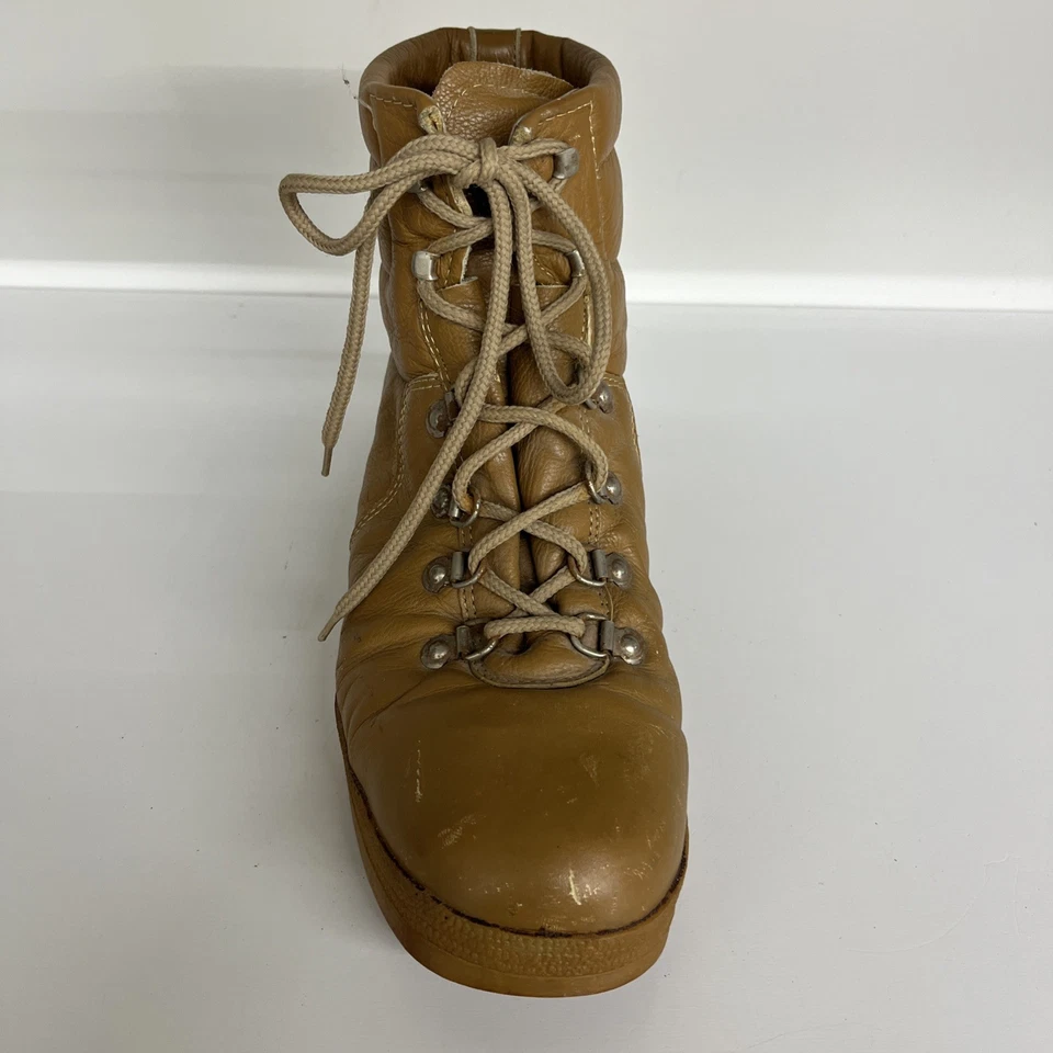 Botas de Senderismo St. Moritz Colorado De Colección Hechas en Italia Cuero Tostado Talla 12 Foto 2 de 4