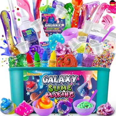 YOPINSAND Galaxy DIY Schleim Kit, Slime Making Kit für Mädchen 10-12, Schaum &