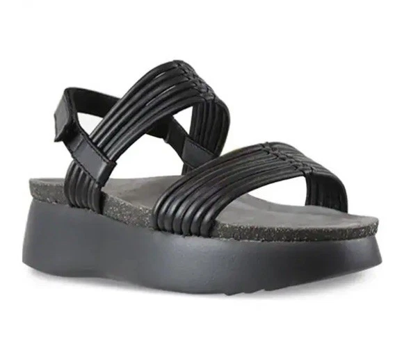 Munro Alessia Slingback Platform Sandal In Black New Size 8.5N