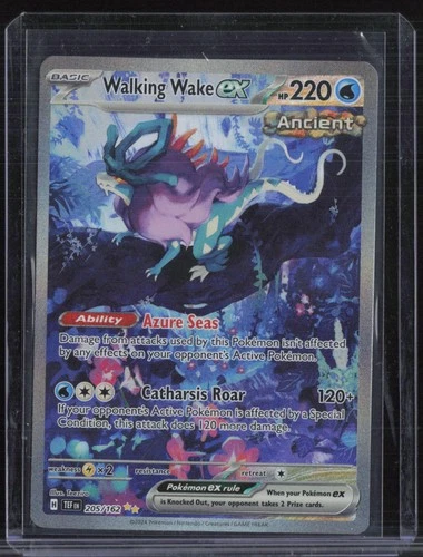 2024 Pokemon Temporal Forces Special Illustration Rare #205 Walking Wake ex