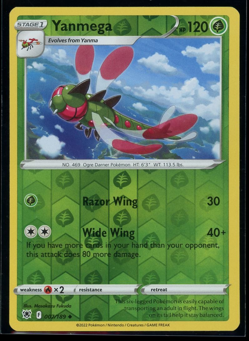 2022 Sword & Shield - Astral Radiance Yanmega Reverse Holo Pokemon Card #7