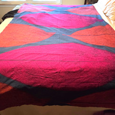 Vintage 1985 Marimecko HORTENSIA Suomi-Finland 100% Cotton 55" x 95" Satu Montan