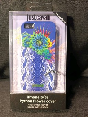 NEW CASE OF 6 JUST CAVALLI IPHONE 5/5S PYTHON FLOWER COVERS ANTI-SHOCK COVER