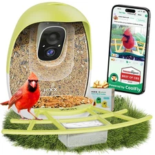 Smart Bird Feeder with Camera, Lifetime Free AI Identify Birds & Auto Capture...