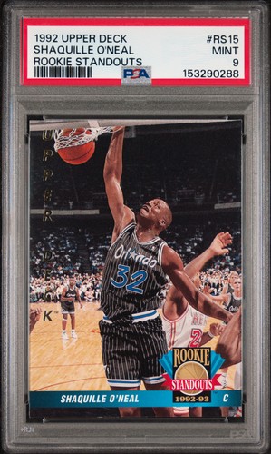 1992 UD ROOKIE STANDOUTS #RS15 SHAQUILLE O'NEAL ROOKIE RC PSA 9