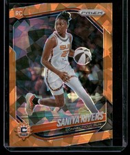 2025 Panini Prizm WNBA #131 Saniya Rivers Orange Ice Prizms