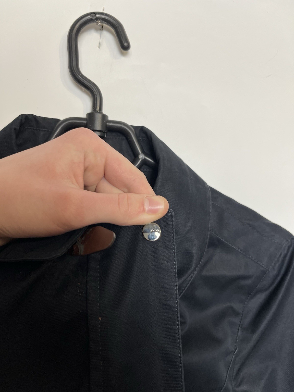 Women’s Light Trench Coat GIMO’S Zip Up Navy Blue Size 44