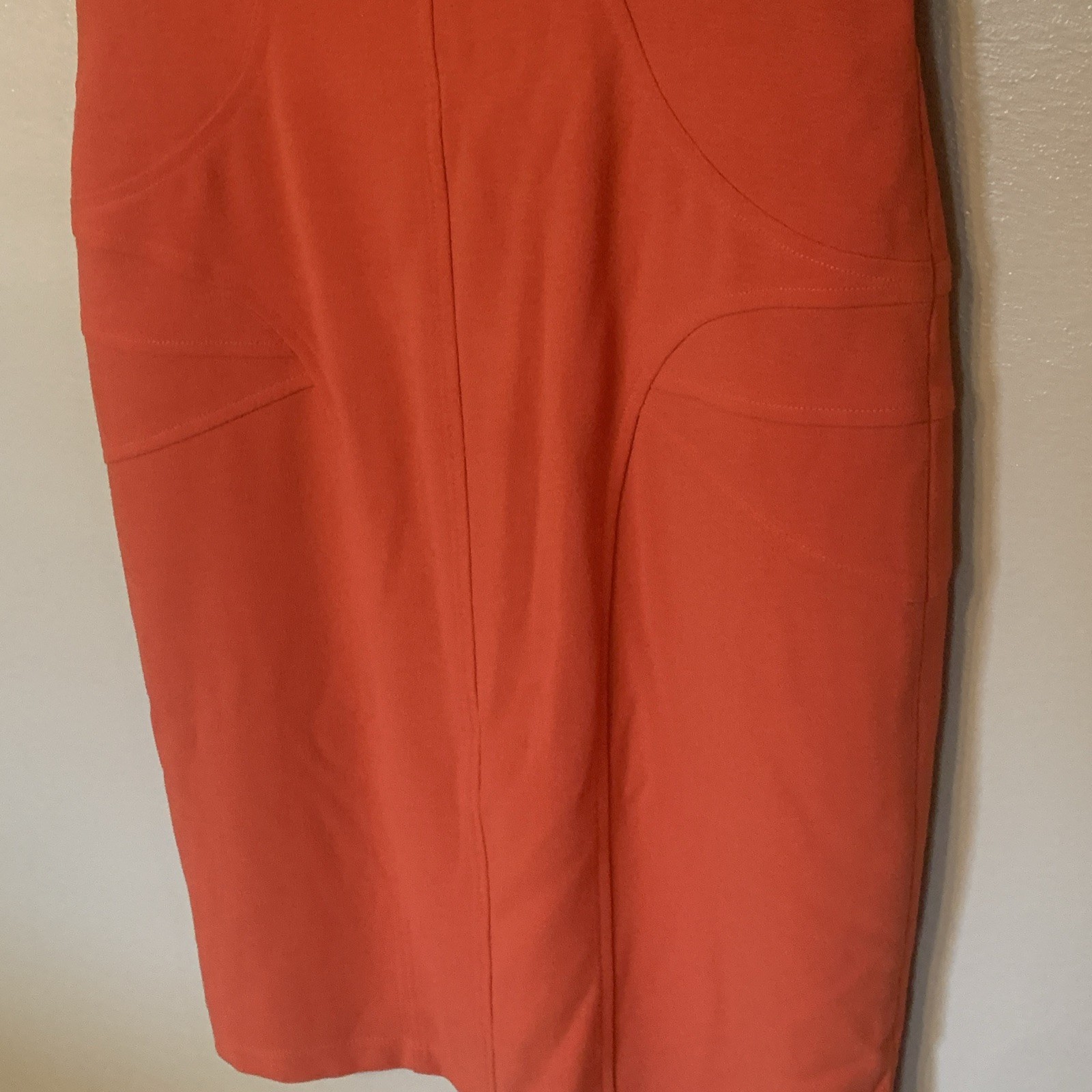 David Meister Women's Seamed Sheath Dress Size 10 Blood Orange