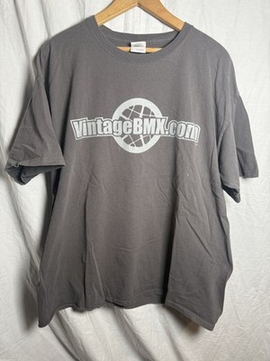 Vintage VintageBMX website Tee Gray Mens XL BMX Racing Cotton T-Shirt Y2K
