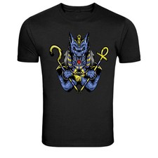 Anubis Egyptian God Jackal Warrior Mascot Graphic T-Shirt