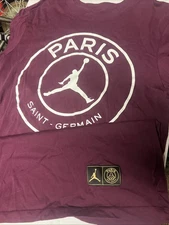 Jordan x PSG Paris Saint Germain Longsleeve T-Shirt Mens Small Front&back Logo