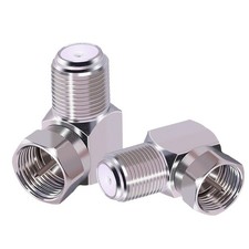 F Type Right Angle Connector 2 PCS 90 Degree F Male to Female RG6 Adapter
