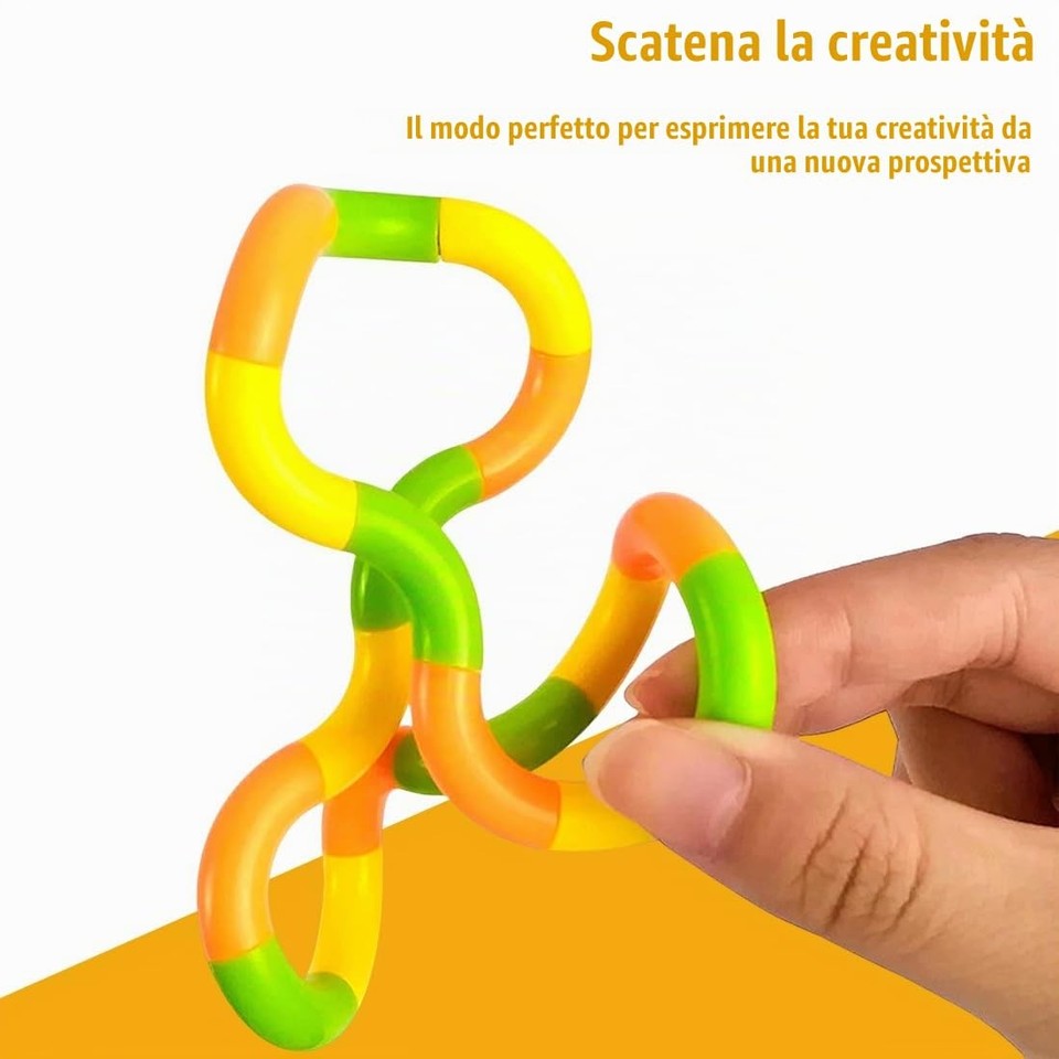 Finter Font Tangle Fidget Toy Finger Decompression Twist Sollievo Dallo Multicolore ...