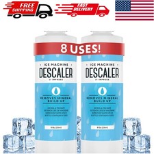 Powerful Unscented Ice Machine Cleaner  Descaler - 8 Oz Pack of 2 - Made in USA