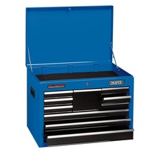 Tool Chest 10 Drawer 26in Blue Storage Unit Heavy Duty Lockable Steel Box