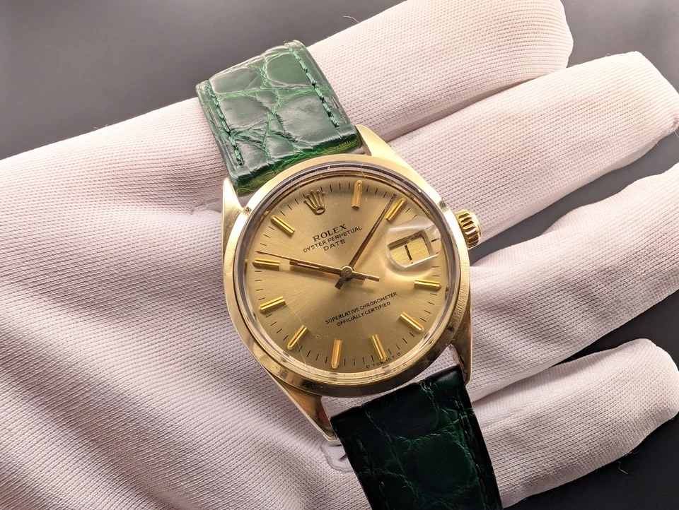 Rolex Oyster Perpetual Date 1550 - 14k Gold Capped - 34mm  - Image 2 of 4