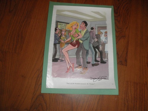 DEAN YEAGLE  Collectible-Sexy Adult  CARTOON- "Wrong Maneuver"  PRINT/PINUP