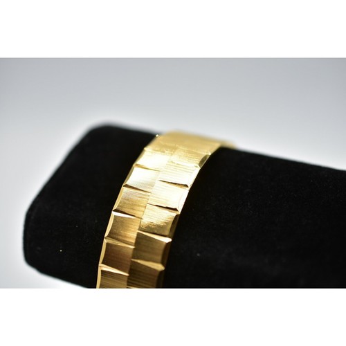 Monet Vintage Armreif Armband goldfarben klobig verziert glänzend signiert 70er BinD - Bild 3 von 9