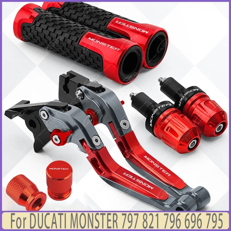 Handle Grip Cap Brake Clutch Levers Set For DUCATI MONSTER797 821 796 696 795 - Image 3 of 4