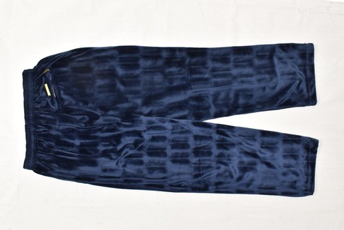 Rocawear Men's Navy Blue Velour Track Pants with Gold Zippers Size 2XL Y2K - Picture 2 of 8